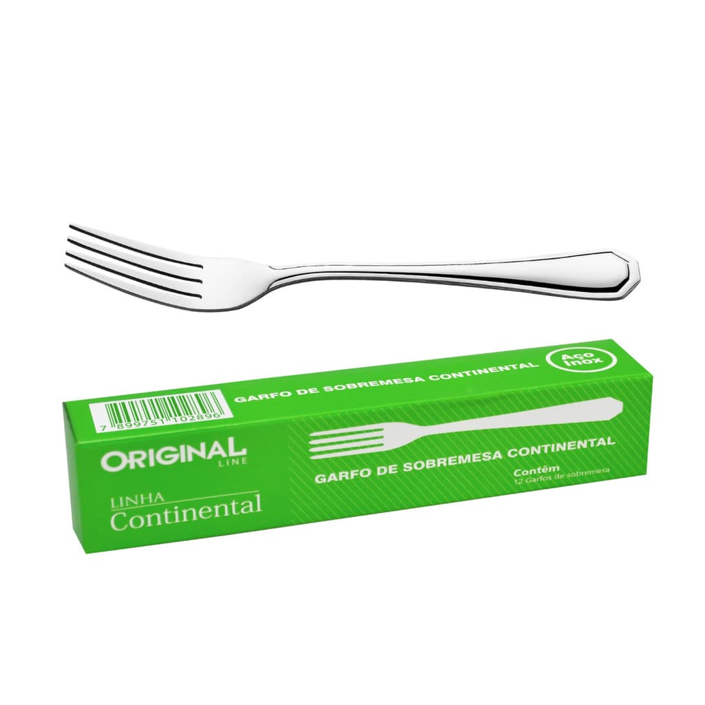 Kit Garfos De Sobremesa Aço Inox 24 Peças Original Buffet