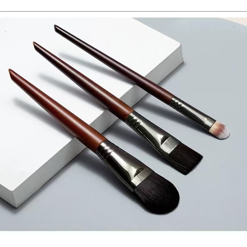 Conjunto de três peças pincel de maquiagem fundação escova corretivo escondendo marcas de Acne ferramenta útil profissio