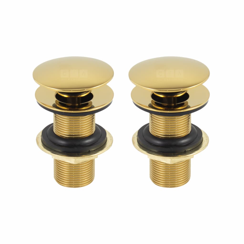 Kit 2 Válvulas Click Douirada 7/8 Luxo Gold Inox Banheiro