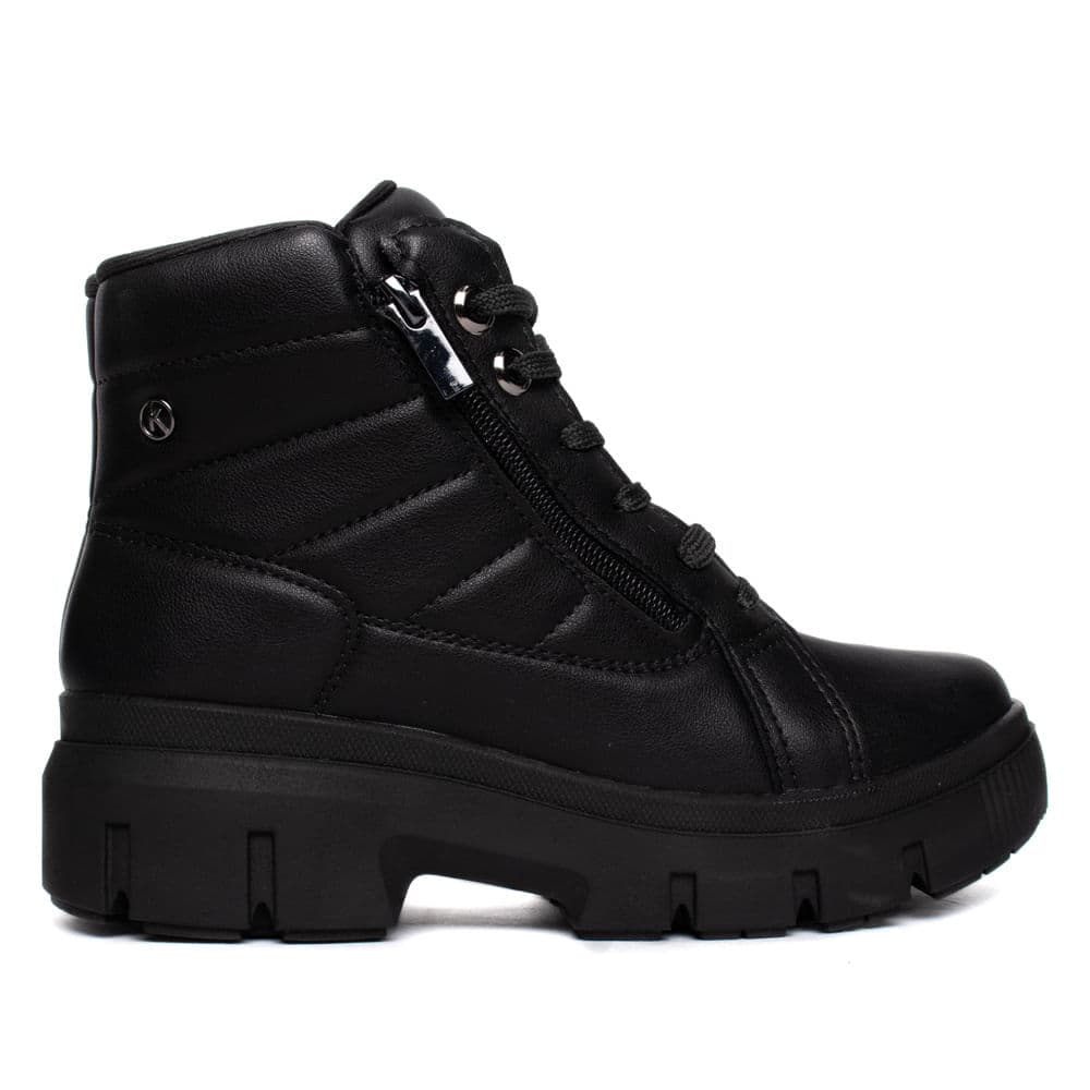 Coturno Feminino Kolosh Napa Tratorado Preto Conforto Casual Dia a Dia
