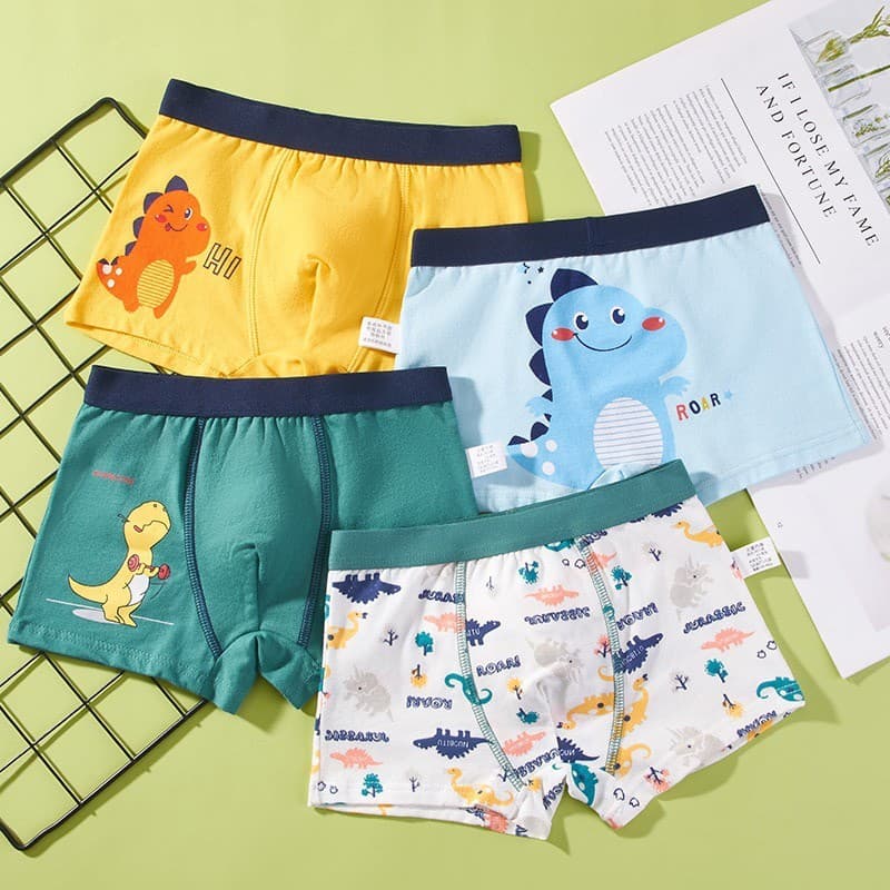 4-pacote roupa interior infantil meninos boxer dos desenhos animados do bebê boxer shorts médio pequeno grande calças bo
