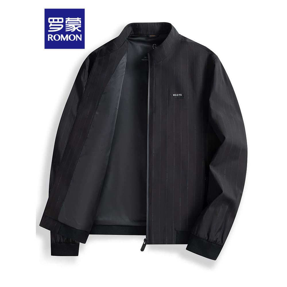 [Direto Drop] Romon Jaqueta masculina combinada primavera moda Casual gola alta Top jaqueta moderna para jovens de meia-