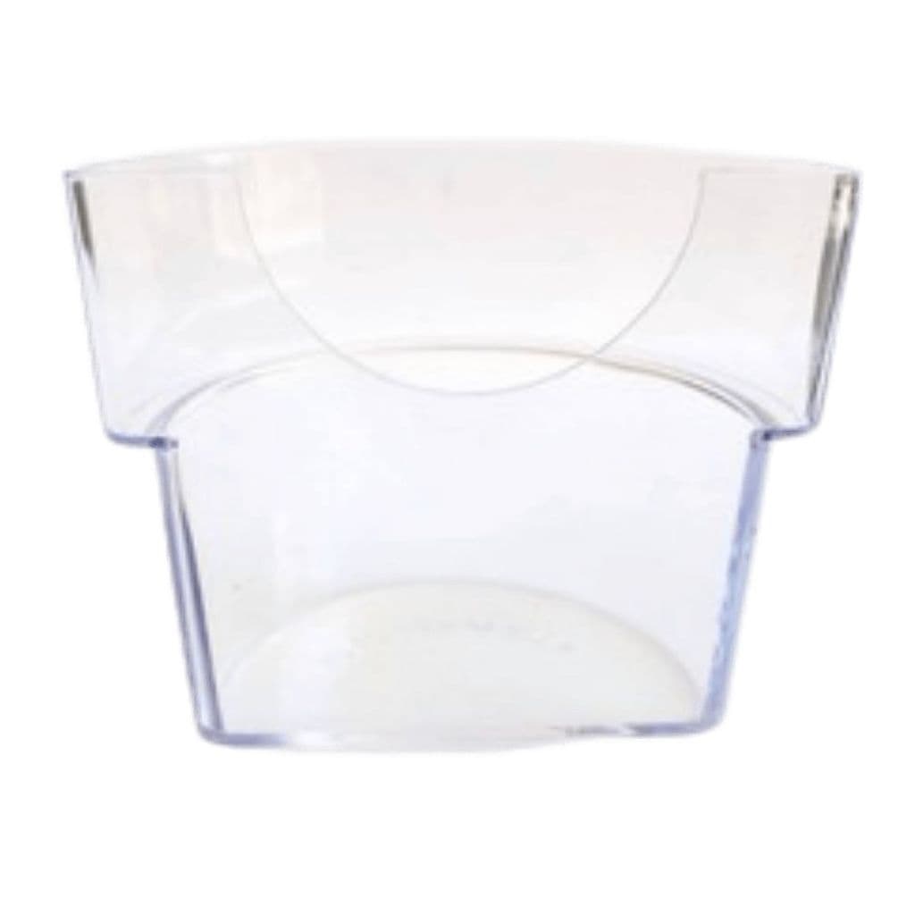 Comedouro Meia Lua Base - Cristal - Animalplast - 60ml - 6 Unidades