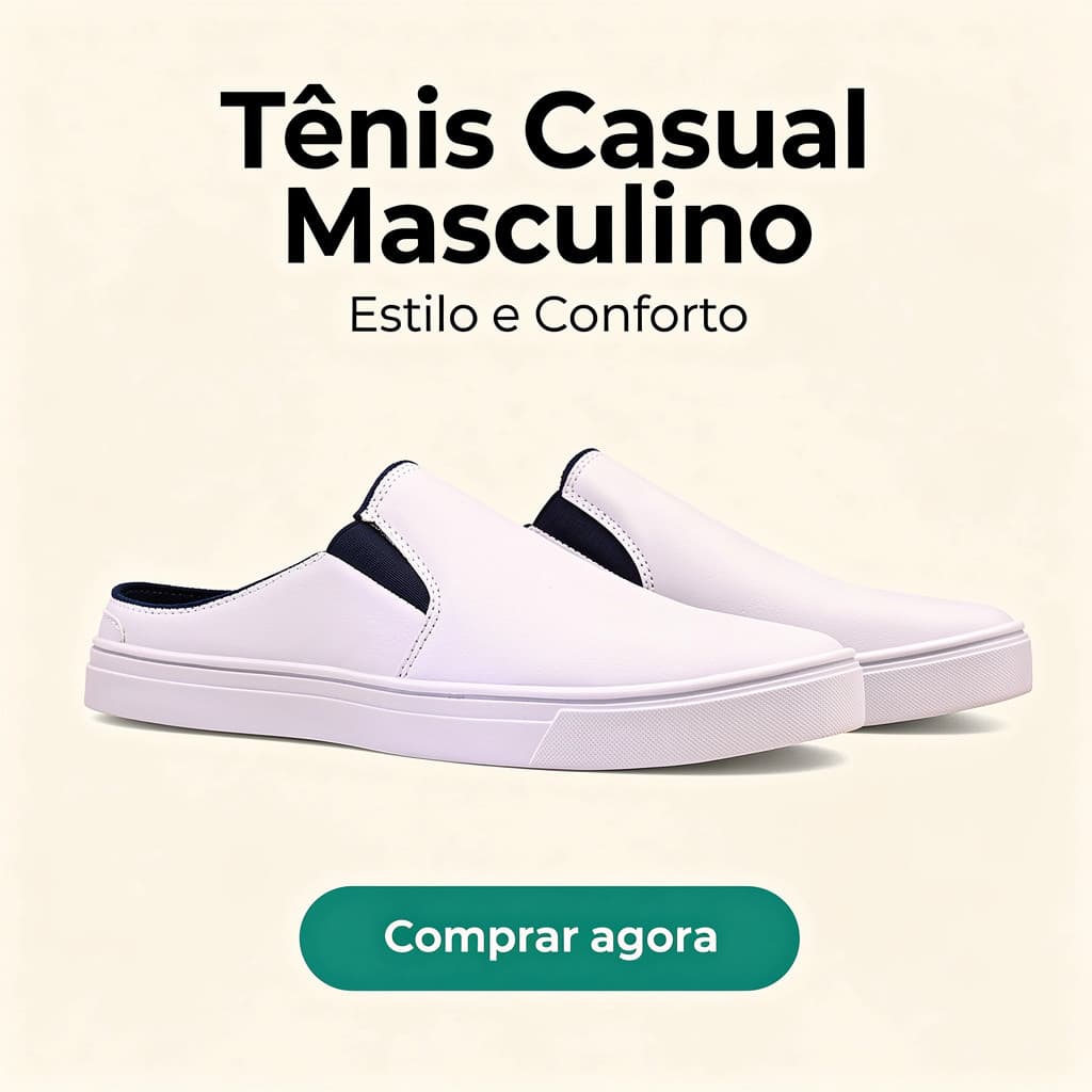 Tênis Mule Masculino Diurno Super Confortável Macio Estiloso Versátil- Promoção Envio Relâmpago