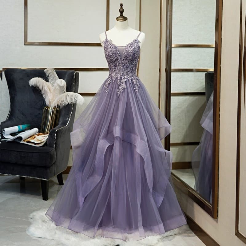 Vestido Longo Floral com Detalhes de Renda para Mulheres, Ideal para 15º Aniversário, Quinceanera, Casamento, Festa VZWR