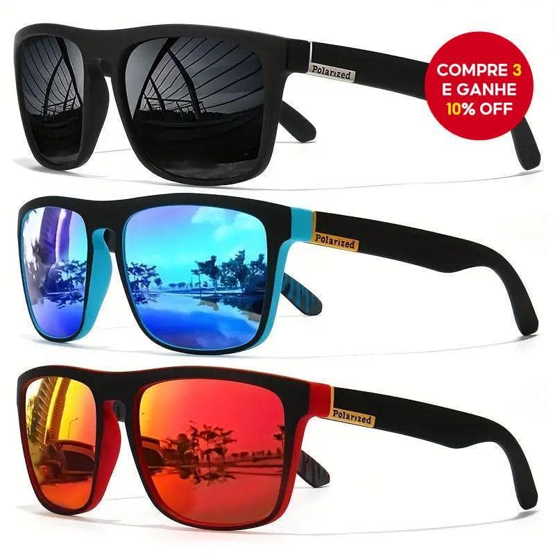 Óculos de sol esportivos ao ar livre clássicos para ciclismo, direção, trilhas, pesca, proteção UV unissex elegante