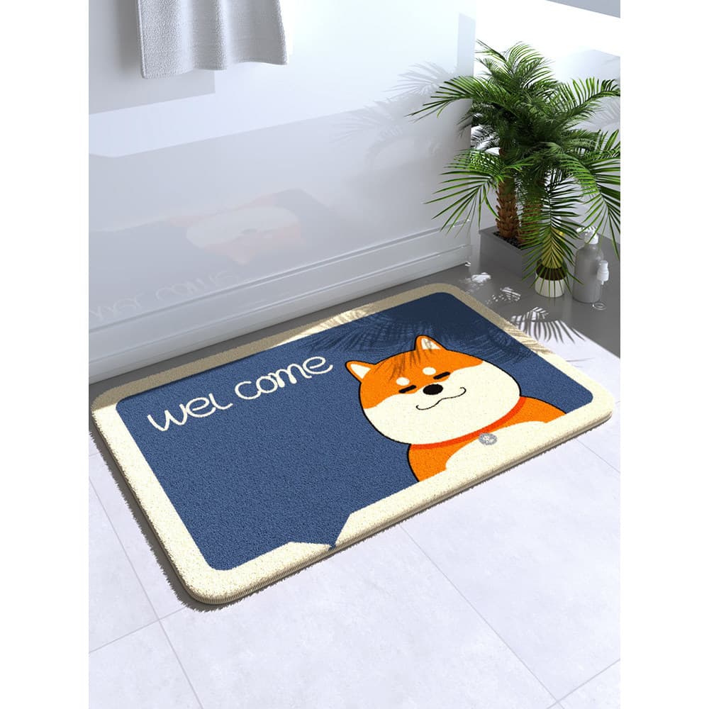 Tapete antiderrapante para porta de banheiro, absorve água, banheiro, antiderrapante, fofo, desenho animado, banheiro, r
