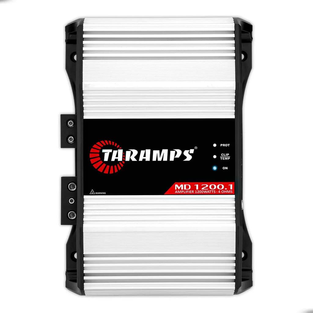 Módulo de Potência Automotivo MD 1200.1 1 Canal Classe D 4 Ohms Digital Cor Branco Taramps