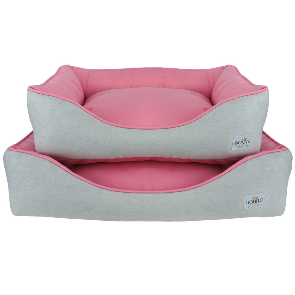 Cama Para Cachorro Com Almofada Removível e Lavável Linho Clean Tamanho M e G