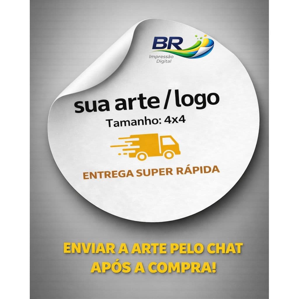 Adesivos Personalizados 4x4 cm | Recorte Eletrônico | À Prova D’Água | Logo / Marca | Alta Qualidade