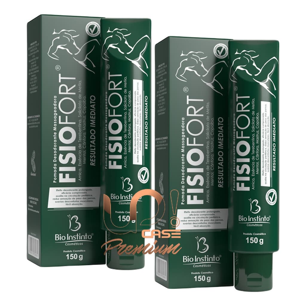 Kit 02 Pomada Fisiofort Bio Instinto Massageador Relaxante