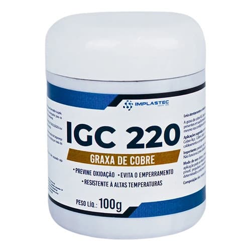 Graxa Cobre Implastec Polos Bateria Condutiva Contato 100gr