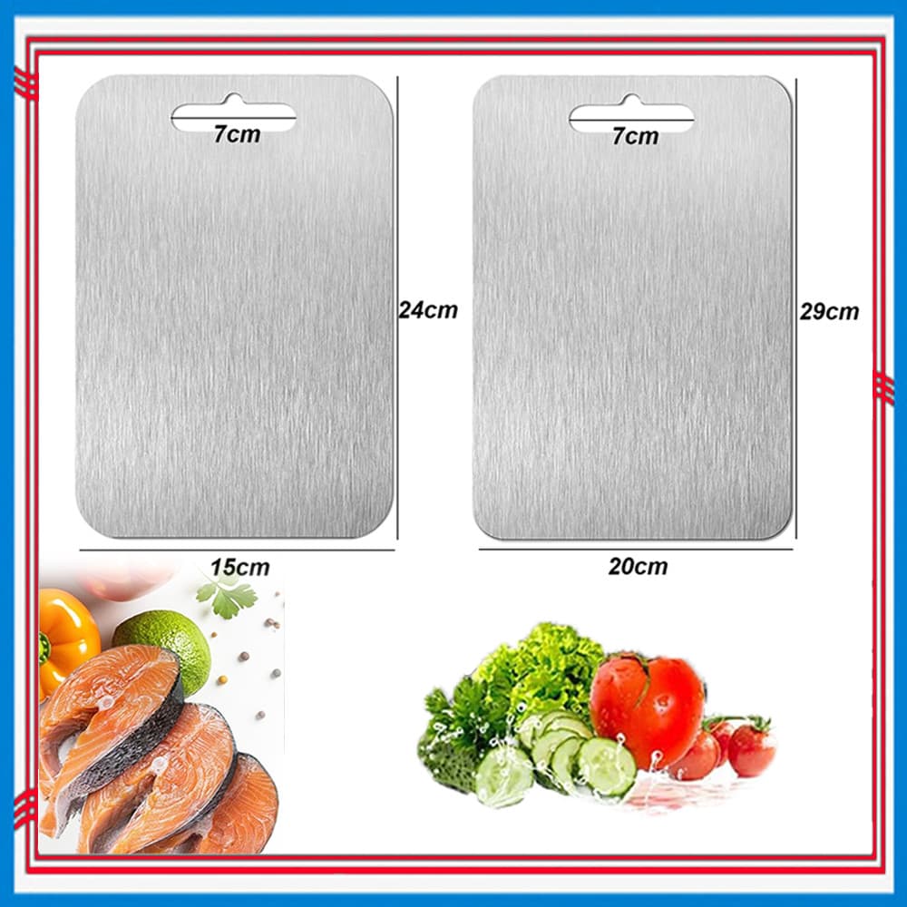 2 Peças Tábua de Aço Inoxidável, Tábua para Cozinha, Tabua de Corte, Tabua, Tabua de Carne, Tabua de Cozinha