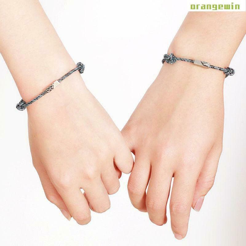 1 Par De Pulseiras De Melhores Amigos Com Ímãs , Casal Que Não Desbotam Para Presente De Natal Do Dia Dos Namorados