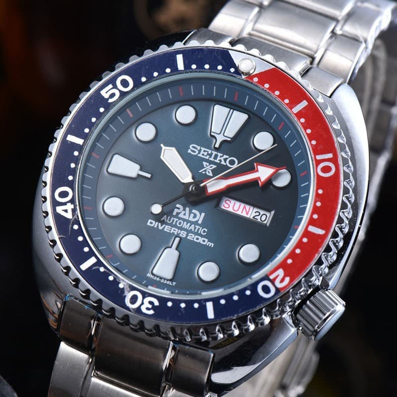 Relógio Masculino De Quartzo Seiko PADI Com Calendário Luminoso