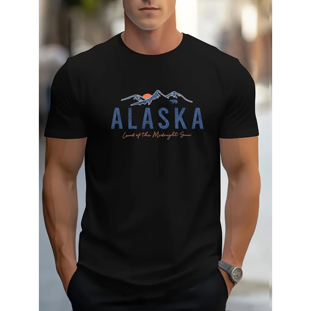 Camiseta Masculina Alaska Moda Estilo 100% Algodão Premium