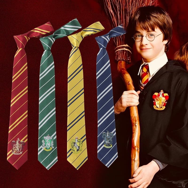 Harry Potter Tie Hogwarts Snake Academy Slytherin JK Preppy Style DK Tie Unisex Acessórios Unisexo Decoração
