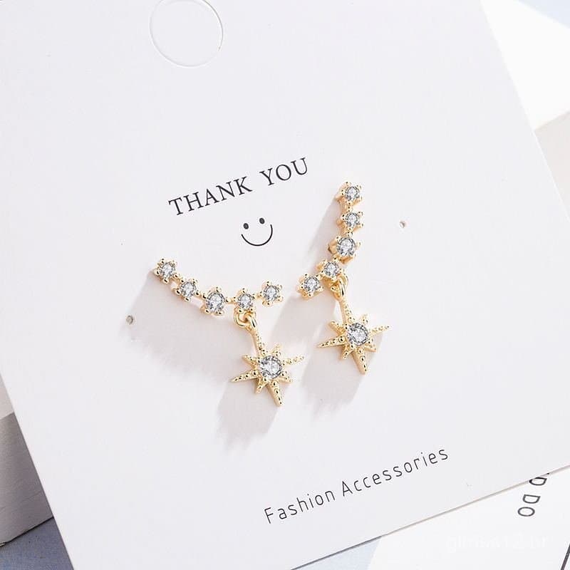 Brincos versáteis personalizados Starburst, brincos hexagrama, brincos de estrela elegantes, acessórios femininos, ataca