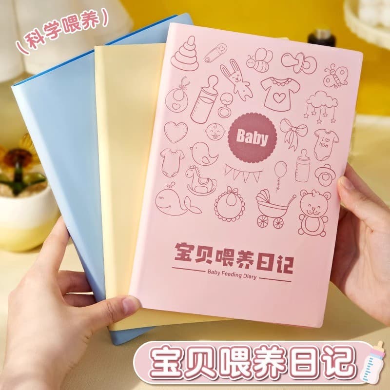 Livro de registros de alimentação do bebê Diário de alimentação do bebê Recém-nascido Leite em pó Caderno de alimentos c