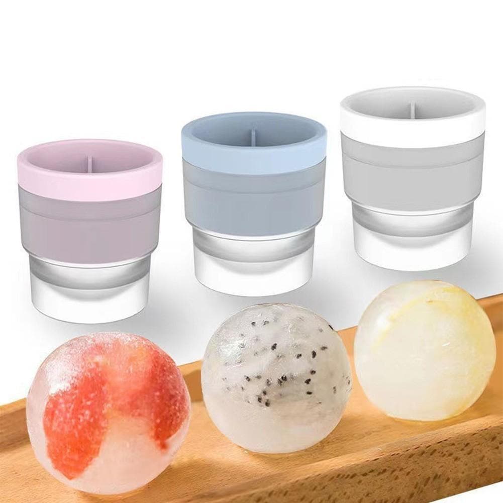 Forma de Gelo Bola de Silicone 8x8x11cm: Molde Esfera Grande para Bebidas, Whisky e Drinks - Fácil de Desinformar
