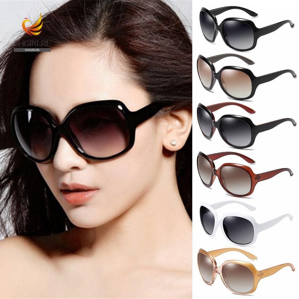Óculos De Sol Femininos SHGIRLRL , Grandes Com Armação Elíptica UV 400 Para Motorista