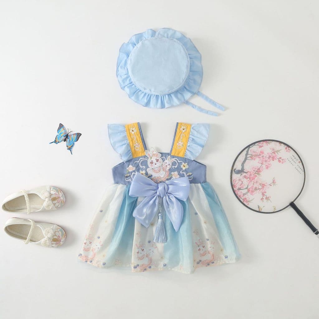 Meninas Hanfu Cheongsam 1-2 anos de idade bebê criança verão vestido de bebê 3-6 meses macacão princesa macacão