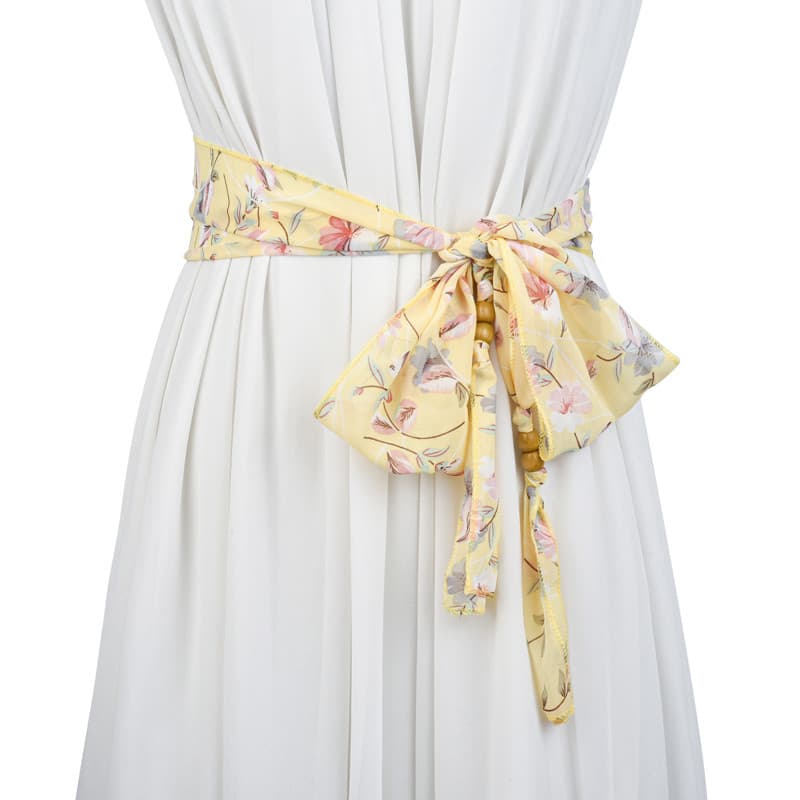 Lenço de seda cinto feminino combinando Jeans vestido decoração Chiffon pano amarrado acessórios de verão fita longa ban