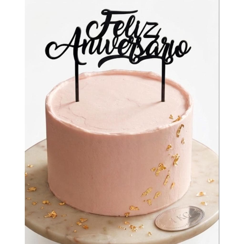 topo de bolo feliz aniversário versátil e bonito