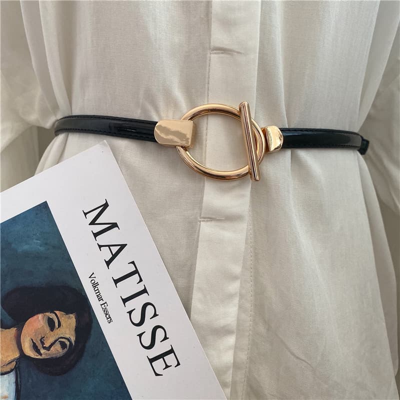 Cinto fino feminino ins estilo All-Match vestido decorativo versão coreana senhoras cinto cintura estreita saia terno ca