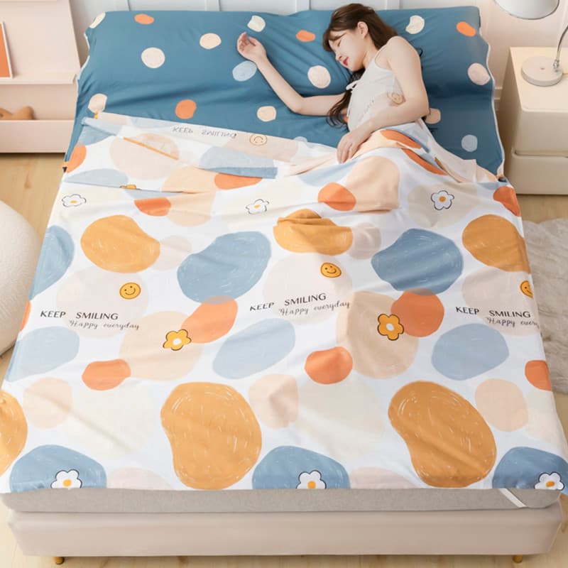 Todo o algodão sujo saco de dormir 100% algodão viagem portátil lençol Hotel cama casal colcha capa colcha ferramenta út