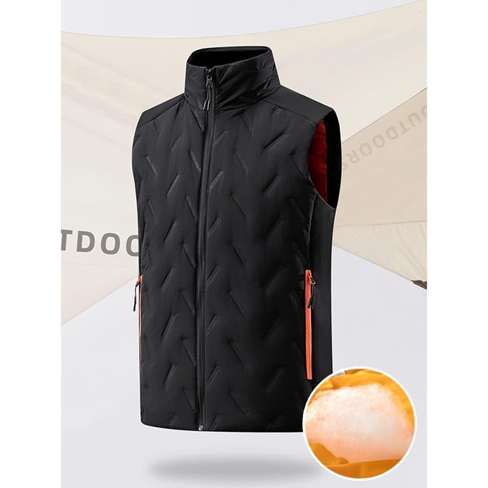 Masculino feminino estilo colete de algodão jaqueta masculina outono inverno estilo gola colete sem mangas colete esport