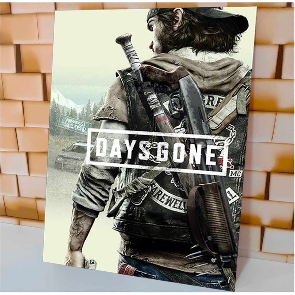 Quadro Decorativo Game Jogo Days Gone Zumbi Sala Quarto Escritório