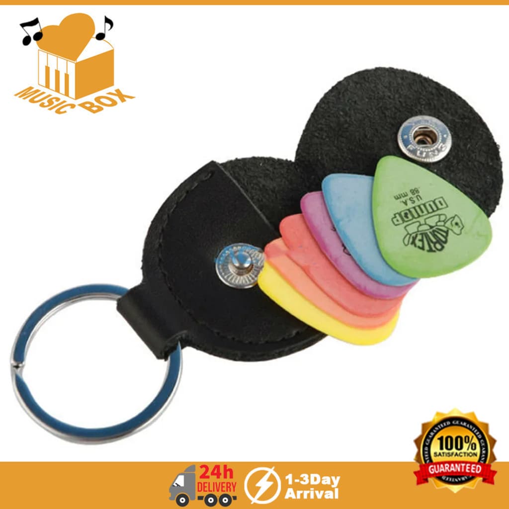 Suporte Para Palheta De Guitarra , Couro Genuíno , Estojo , Chaveiro , Formato , Acessórios