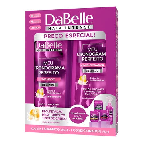 Kit Shampoo Condicionador Dabelle Meu Cronograma 425ml Total
