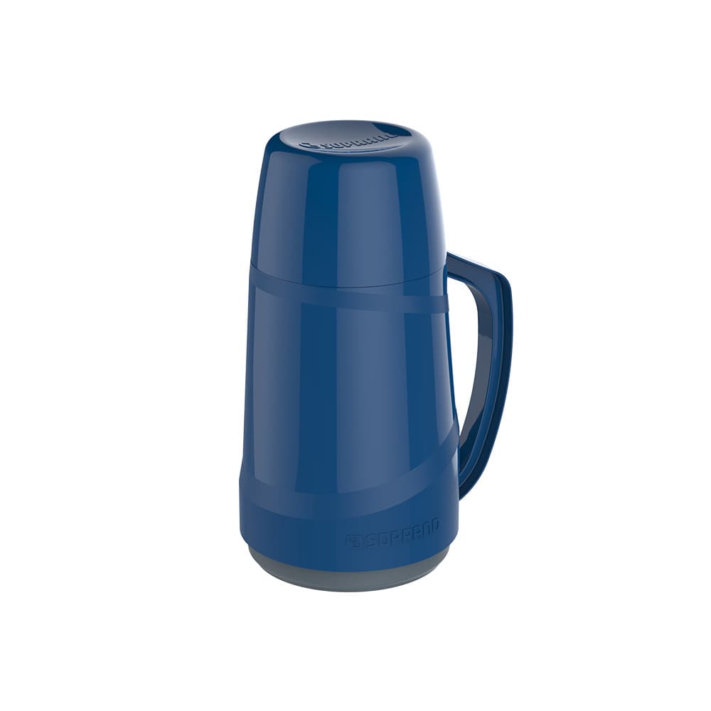 Garrafa térmica cristal 500ml azul soprano