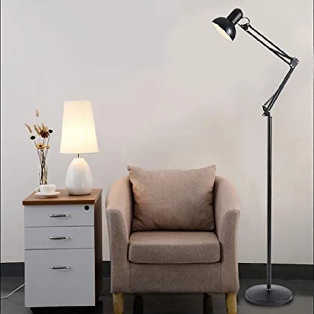 Luminária de chão moderna em metal, com altura ajustável 190cm