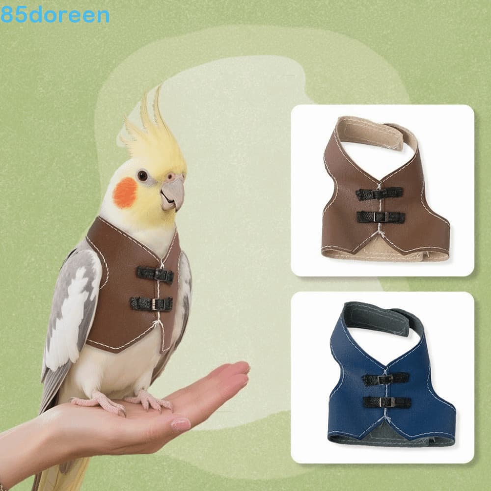 DOREEN1 Fantasia De Papagaio , Colete Respirável Ajustável Para Pássaros De Estimação , Roupa De Cosplay De Couro Estilo