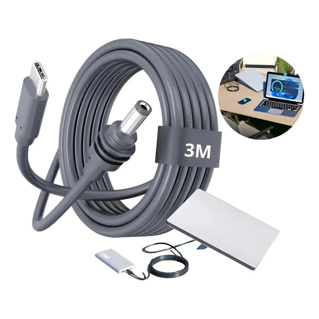 Cabo Usb-c 3m Wilight Para Antena Starlink Mini 100w Veículos Powerbank Cinza