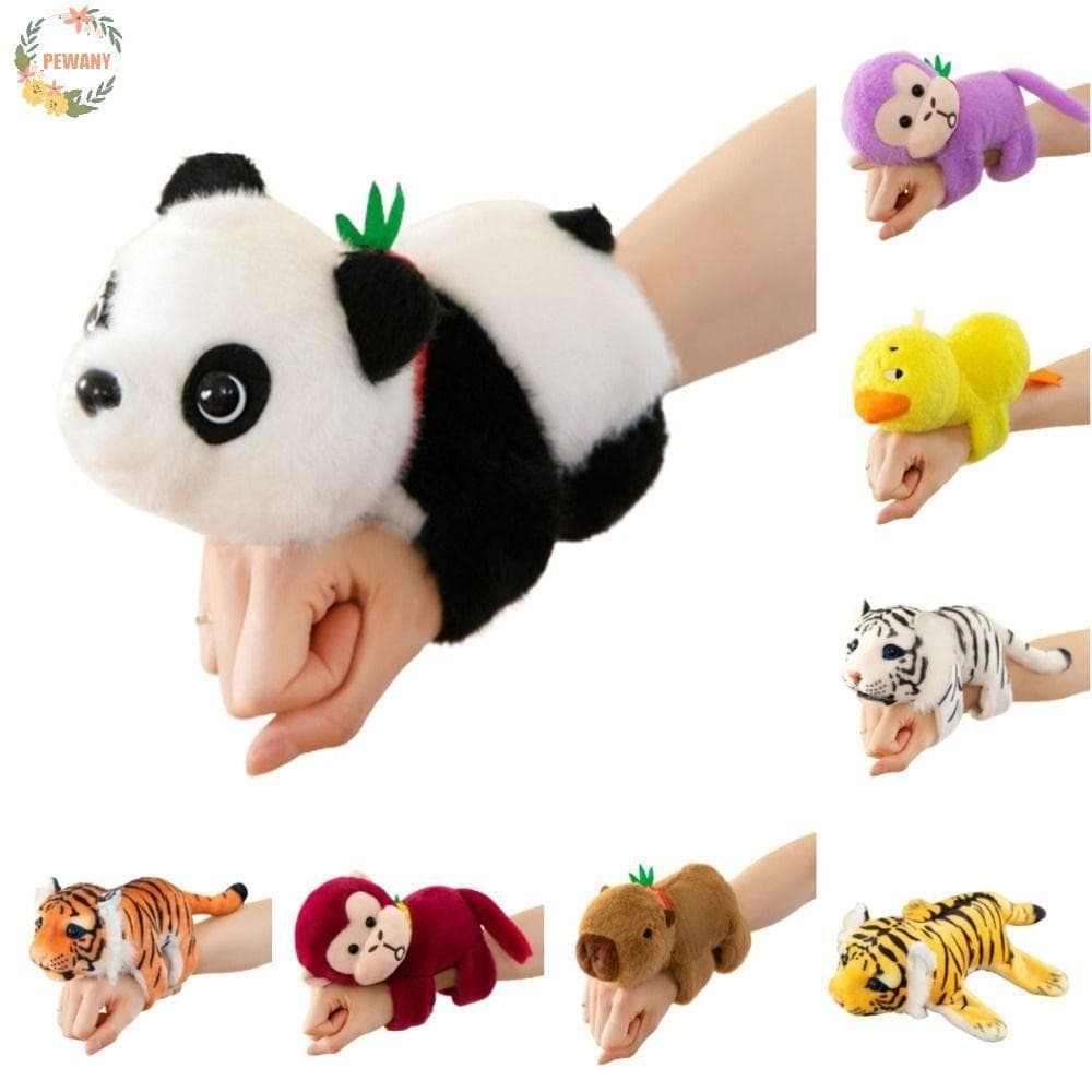 Série De Pulseiras PEEWANY1 Slap , Pulseira De Pelúcia De Macaco Panda Capivara Estilo Pulso