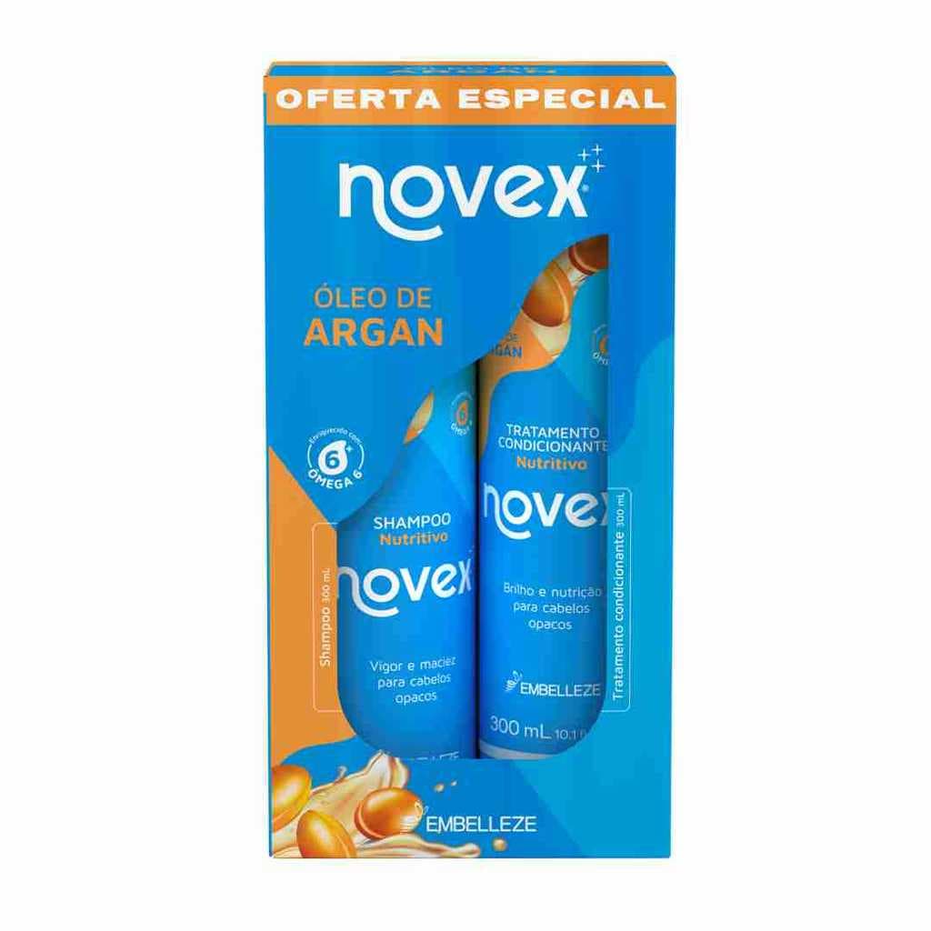 Kit Novex Óleo de Argan Shampoo + Condicionador 300ml Tratamento Nutritivo