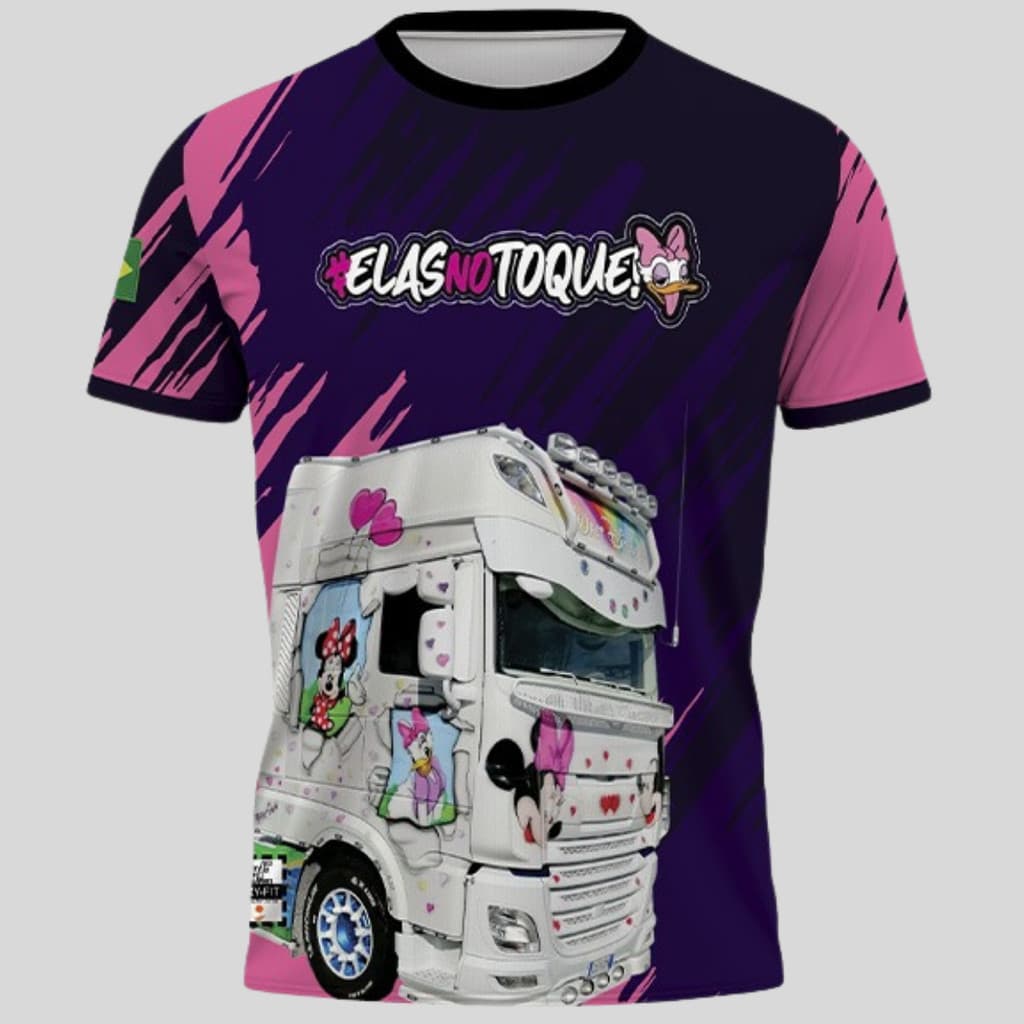 Camiseta Baby Look Feminina Elas No Toque Feminina Scania Camisa Caminhão