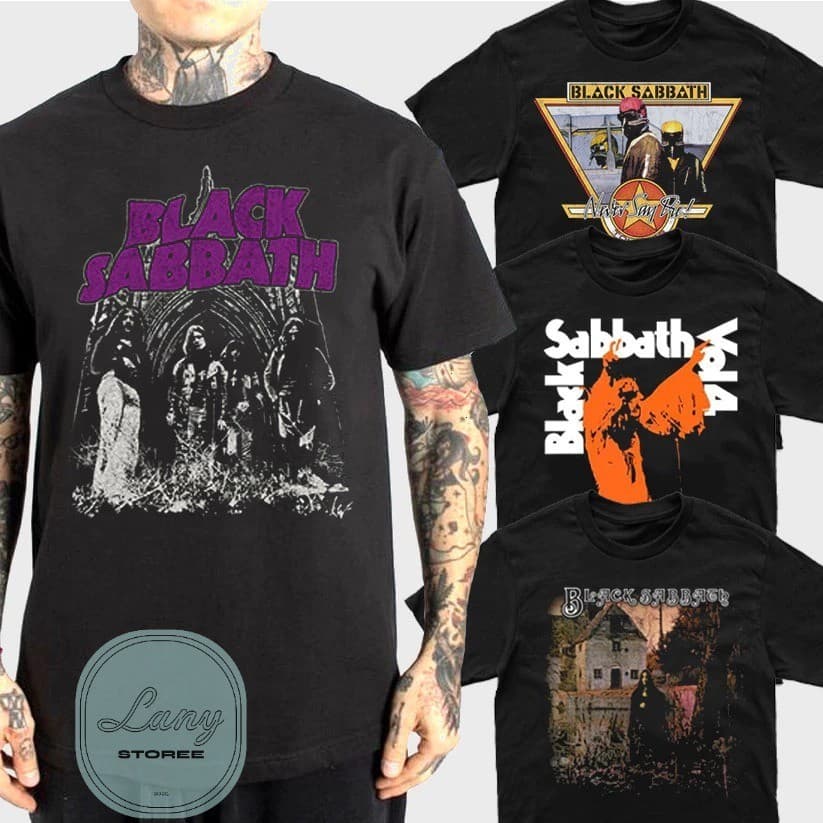 Camiseta Básica Rock Black Sabbath Camisa 100% Algodão Streetwear Temos Plus Size Lançamento - Envio Rápido