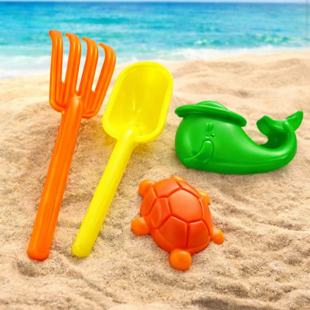 Kit Praia Pá Rastelo Forminhas Praia Areia Verão Brinquedo
