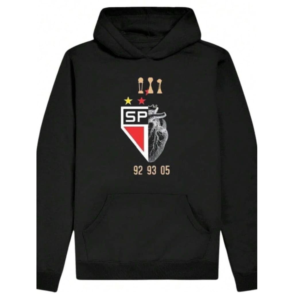 Moletom SPFC INDEPENDENTE 1972  Canguru Unissex Time, Blusa De Frio Flanelado Casaco Algodão, Masculino Futebol