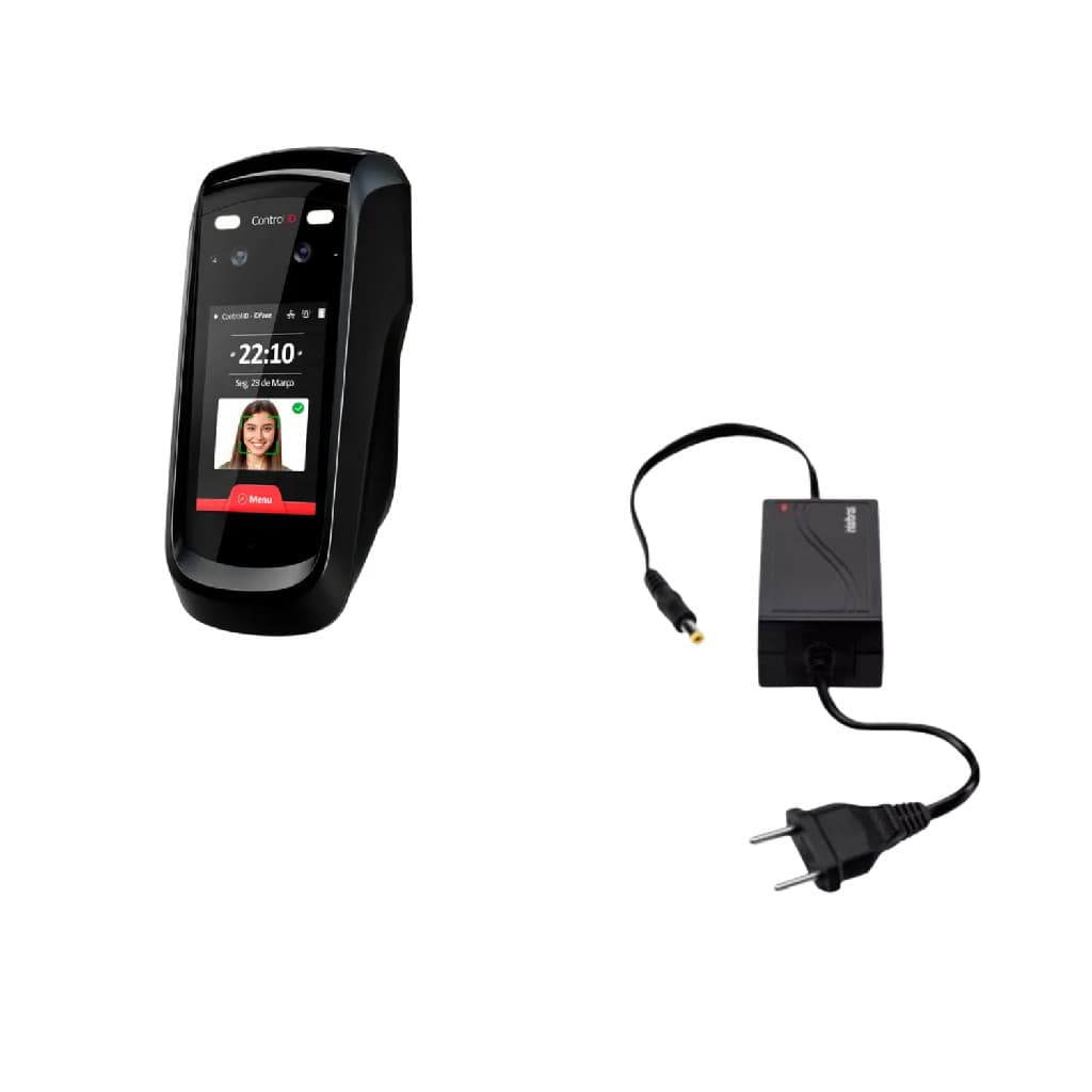 Controlador Acesso Facial C/Fonte 3Ah 10mil faces Control ID