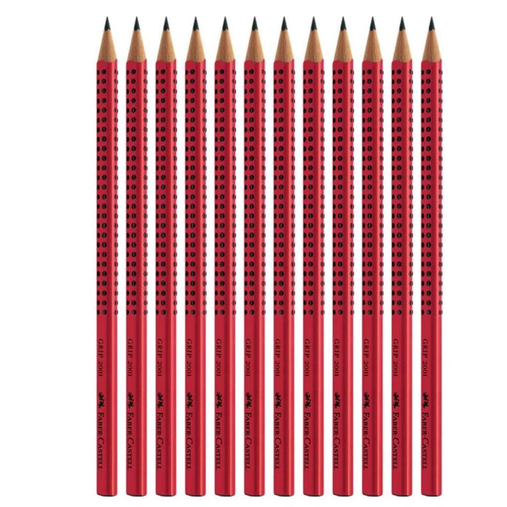 Caixa com 12 Lápis Preto Nº2=B Faber Castell GRIP 2001
