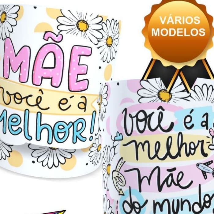 Caneca Dia das Mães Personalizada Porcelana 325ml Presente