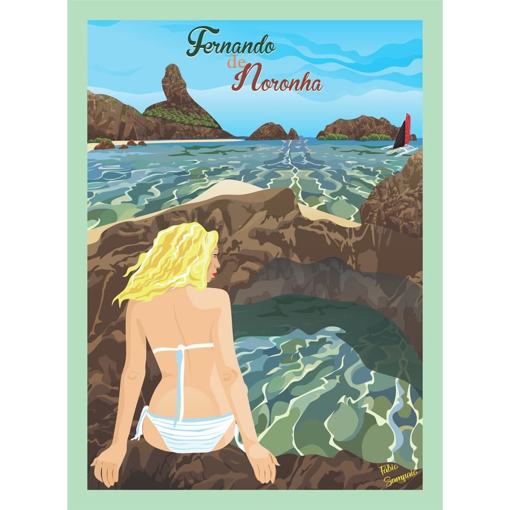 Quebra cabeça Fernando de Noronha 98 x 70cm 1014 peças