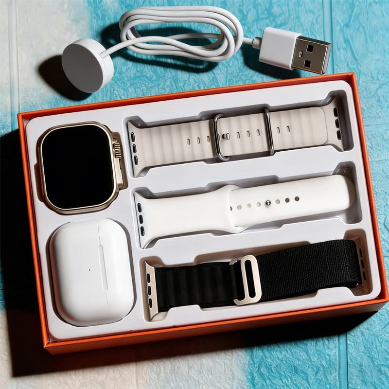 Kit 5 Em 1 i13 Fone De Ouvido Sem Fio Relógio Inteligente Calculadora/Papel De Parede Personalizado/De Presente De Festi