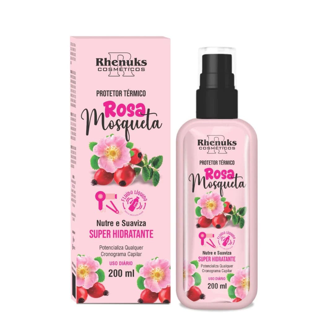 Lançamento! Spray Protetor Térmico Capilar Rosa Mosqueta 200ml